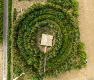 The labyrinth, taken from above